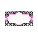 Search for black and white damask return address labels Trendy