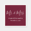 Search for burgundy wedding napkins Simple