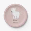Search for pink snowflake plates Polar bear