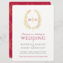 Search for red black gold wedding invitations White