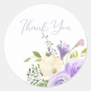 Search for purple floral thank you stickers Watercolor