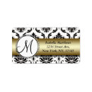 Search for gold damask return address labels Pattern