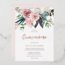 Search for foil quinceanera invitations Rose gold