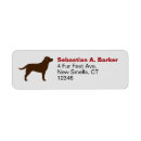 Search for chocolate labrador return address labels Retriever