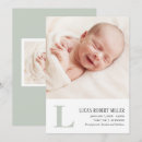 Search for monogram birth announcement cards Baby
