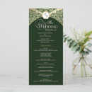 Search for green gold wedding programmes Elegant