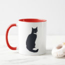 Search for black and white tuxedo cat mugs Feline