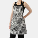 Search for floral paisley aprons Black