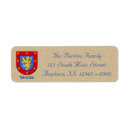 Search for family crest return address labels Shield