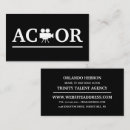 Search for talent agency business cards Actress