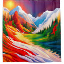Search for mountain landscape shower curtains Colourful