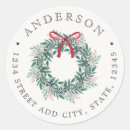 Search for christmas bow stickers Return address