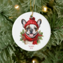 Search for french bulldogs christmas tree decorations For pets