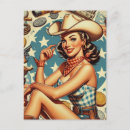 Search for vintage cowgirl postcards Country