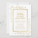 Search for gold 50th invitations White