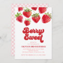 Search for berry sweet birthday invitations Red