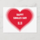 Search for singles day postcards Red