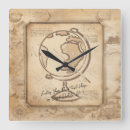 Search for antique world map clocks Earth
