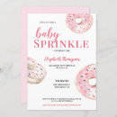 Search for doughnut baby shower invitations Pink baby sprinkle