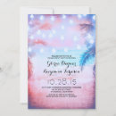 Search for beach string lights invitations Blue