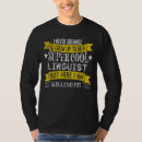 Search for linguistics tshirts Title