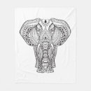 Search for boho elephant blankets Zen doodle style