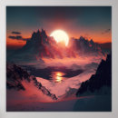 Search for snowy mountain posters Sunset