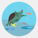 Search for aquatic animal stickers Underwater