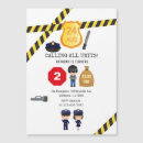 Search for police birthday invitations Modern