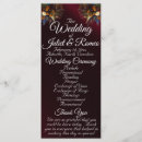 Search for wildflower wedding programs Burgundy