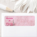 Search for paris return address labels Eiffel tower