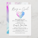 Search for elegant gender reveal invitations Pink and blue