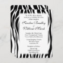 Search for zebra wedding invitations Wild animal