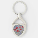 Search for red poppies key rings Flowers