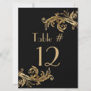 Search for flourish numbers table table cards Chic