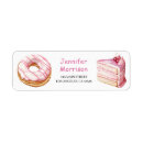 Search for donut return address labels Birthday