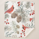Search for red cardinal bird blankets Winter