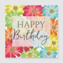 Search for happy birthday daisy flower postcards Red