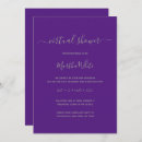 Search for purple and silver bridal shower invitations Modern