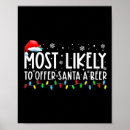 Search for fun drinking posters Santa