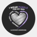 Search for alzheimers awareness stickers I wear purple