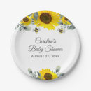Search for sunflower plates Baby shower