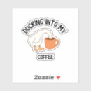 Search for coffee pun stickers Animal