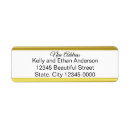 Search for gold text return address labels Elegant