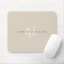 Search for brown monogram mousepads Script typography