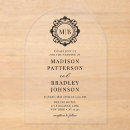 Search for monogram wreath wedding invitations Hand written hand lettered