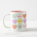 Search for conversation heart mugs Pastel