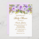 Search for purple gold baby shower invitations Floral
