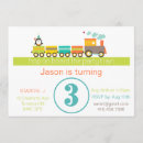 Search for train 3rd birthday invitations Choo