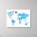 Search for world map canvas prints Geography